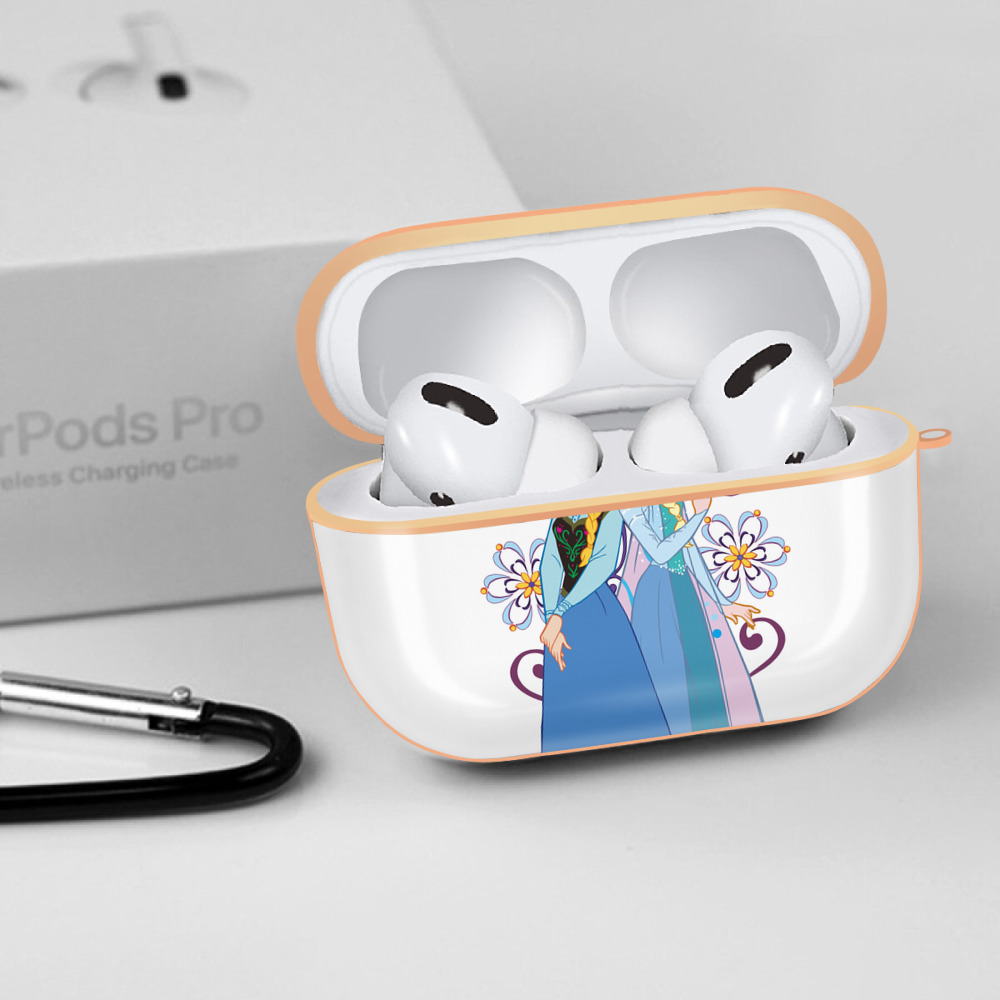 アナと雪の女王 アンナ エルサ Frozen Anna Elsa 【AirPods Pro用】ハードシェル保護ケース｜耐衝撃・防指紋・カラビナ付き商品仕様